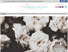 Tablet Screenshot of cordiallyinvitedbridal.com